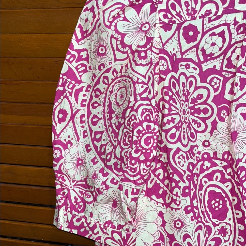 NWT Umgee Mini Dress Raspberry and Cream Floral Patterned Dress - Picture 12 of 12